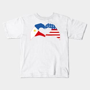 We Heart Philippines & USA Patriot Series Kids T-Shirt